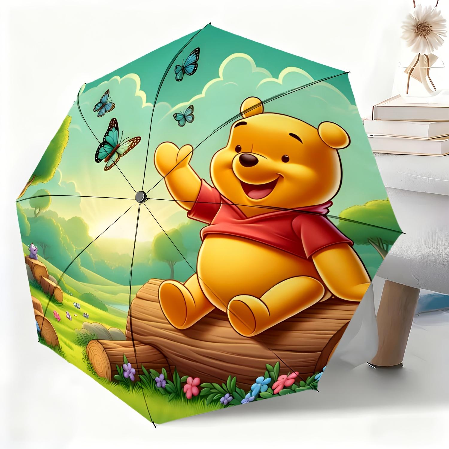 

A Fully Automatic Umbrella Featuring The Disney-Authorized Winnie The Pooh Cartoon Character, Suitable for All Occasions As a (as the picture,Iron&8K)