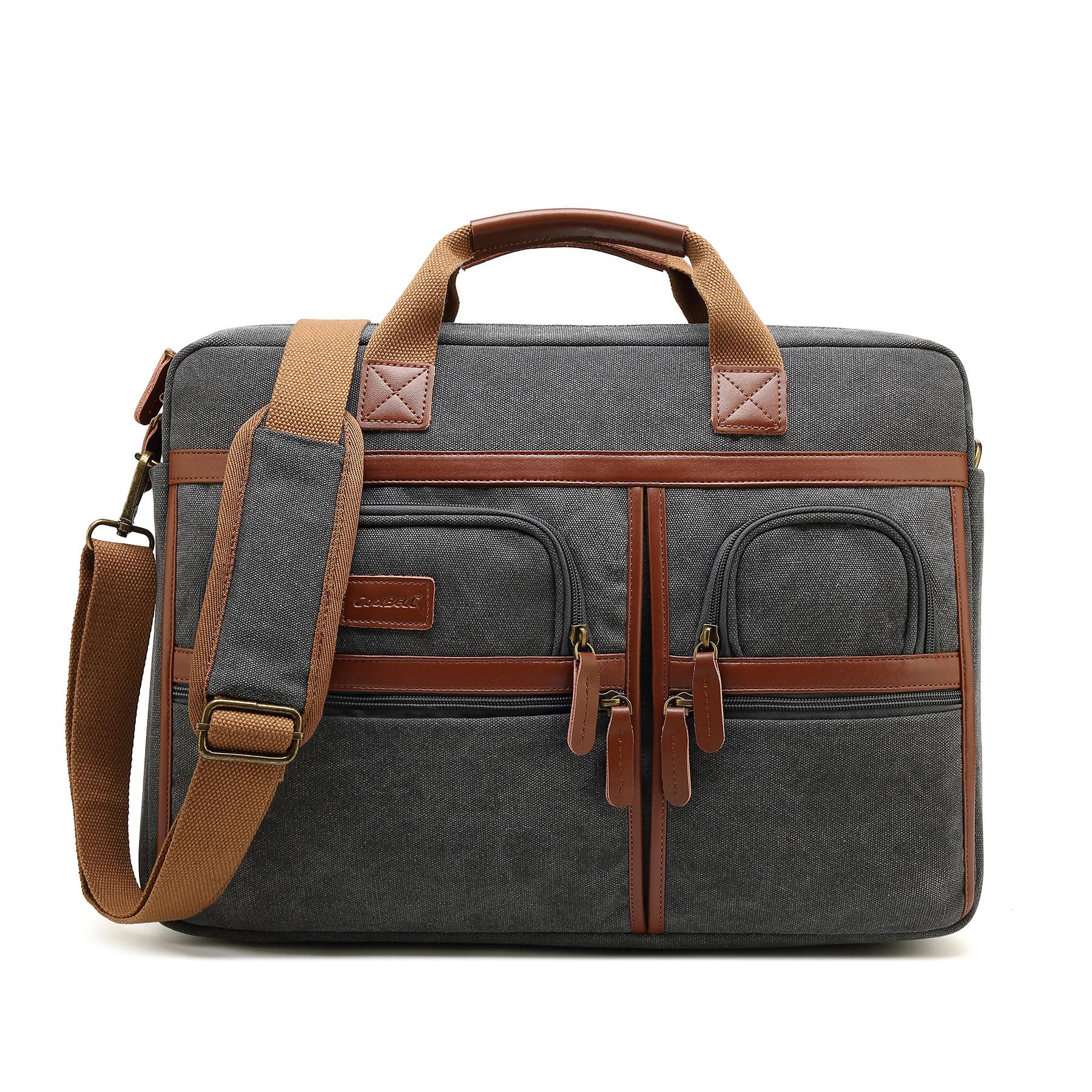 

Мужская сумка Cool Bell Canvas Bag Многофункциональная сумка через плечо и сумка-мессенджер 17/17,3-дюймовая сумка для ноутбука Большая вместительная повседневная дорожная сумка CB5003 Canvas 17.3 inch темно-серого