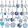 Original Copper Blue Sea Turtle Starfish Boat Rudder Butterfly Mermaid Pendant Beads Fit Diy Women'S Jewelry Gifts
