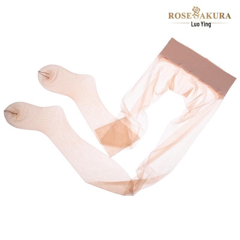 Luoying 360 Seamless Transparent Toe Ultra-Thin Open Crotch Pantyhose 7301 for Women