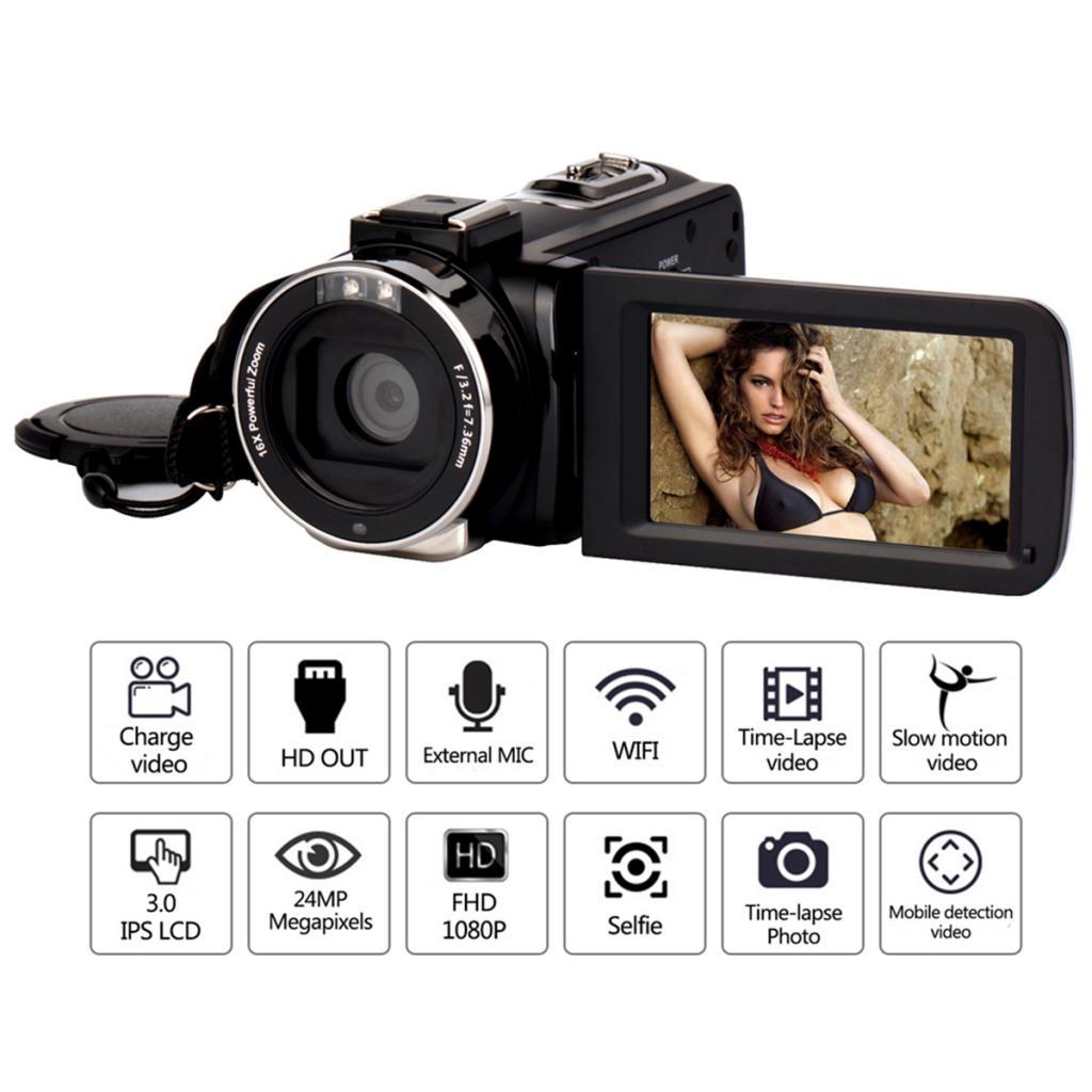 Buy Video Camera 4K Ultra HD 48MP Digital Camcorder Wide Angle Lens at