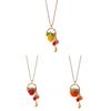 Elegant Collarbone Length Fruit Inspired Tassels Necklace Minimalist Style Personalized Gift for Her Special Occasion Copper Material