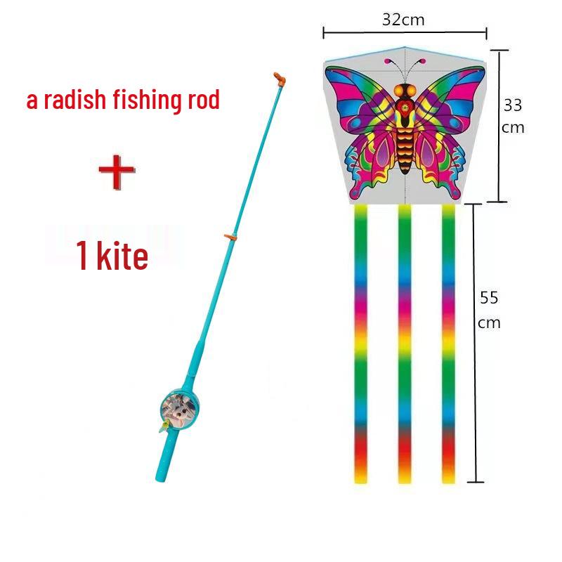 Weifang Traditional Handmade Fishing Rod Kite: Easy-to-Fly Outdoor Parent-Child Fun Kite for Adults & Children