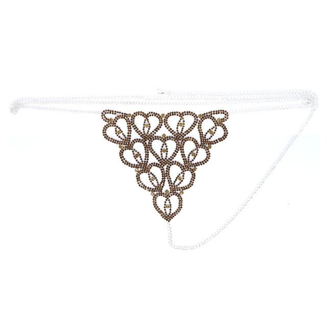 Accessories Rhinestone Claw Chain Body Chain Heart-Shaped Sexy Bikini Diamond Panties Body Chain Direct