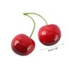 10 Pairs False Cherries Artificial Cherry Fruit Simulation False Fruit Model for Home Shopping Mall Shop Window Decor