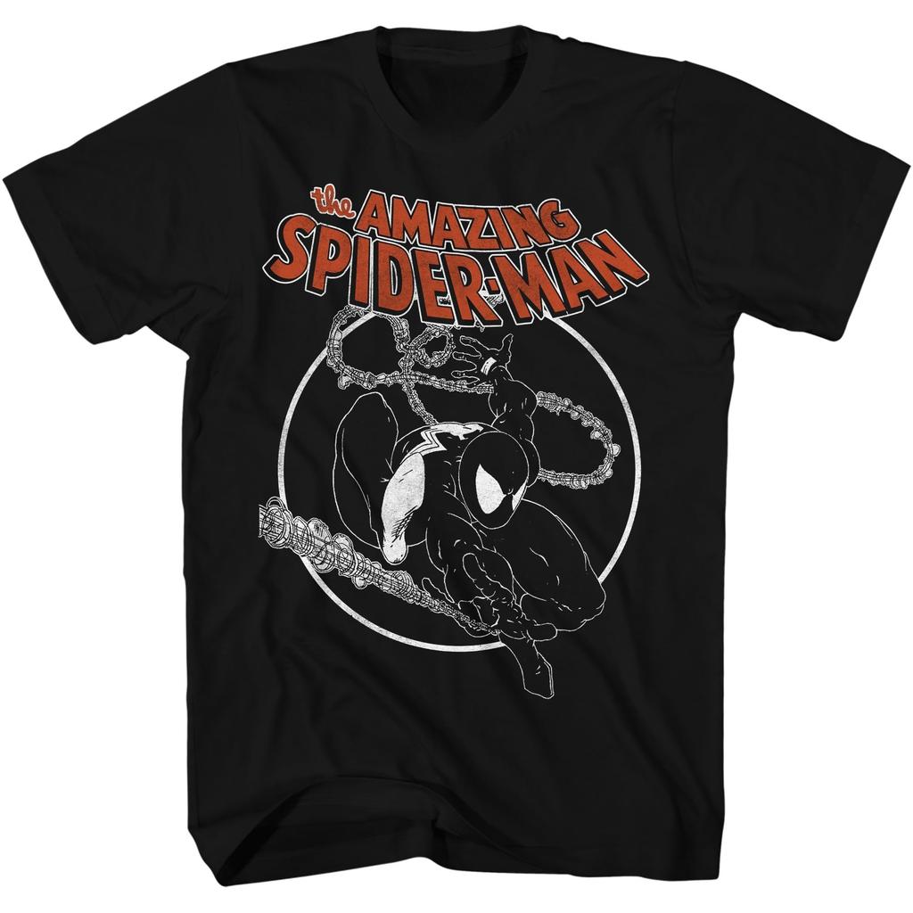 Amazing Spider-Man Black Short-sleeved Venom, Astonishing Men's and Women's T-shirt Clothing, Pure Cotton Children's Print