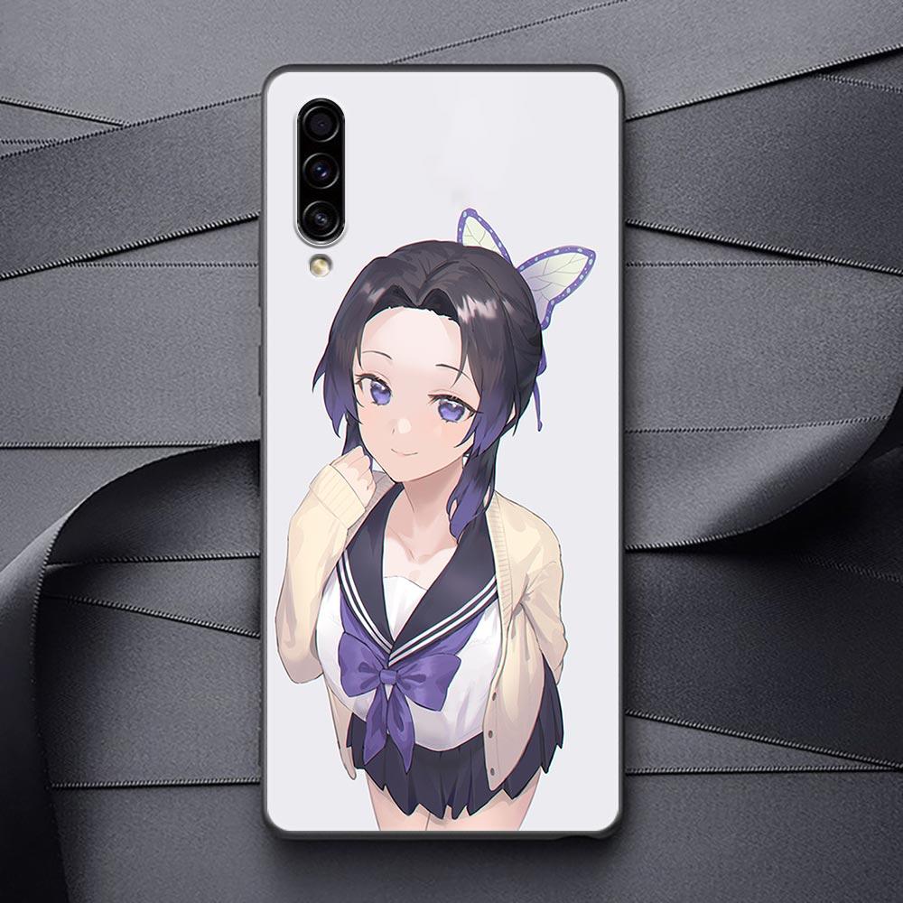 Sexy Mädchen Dämon Slayer Anime Telefon Fall Für Samsung Galaxy A90 A80 A70 A70S A60 A50 A40 A30 A30S A20S A20E A10 a10E Schwarze Abdeckung