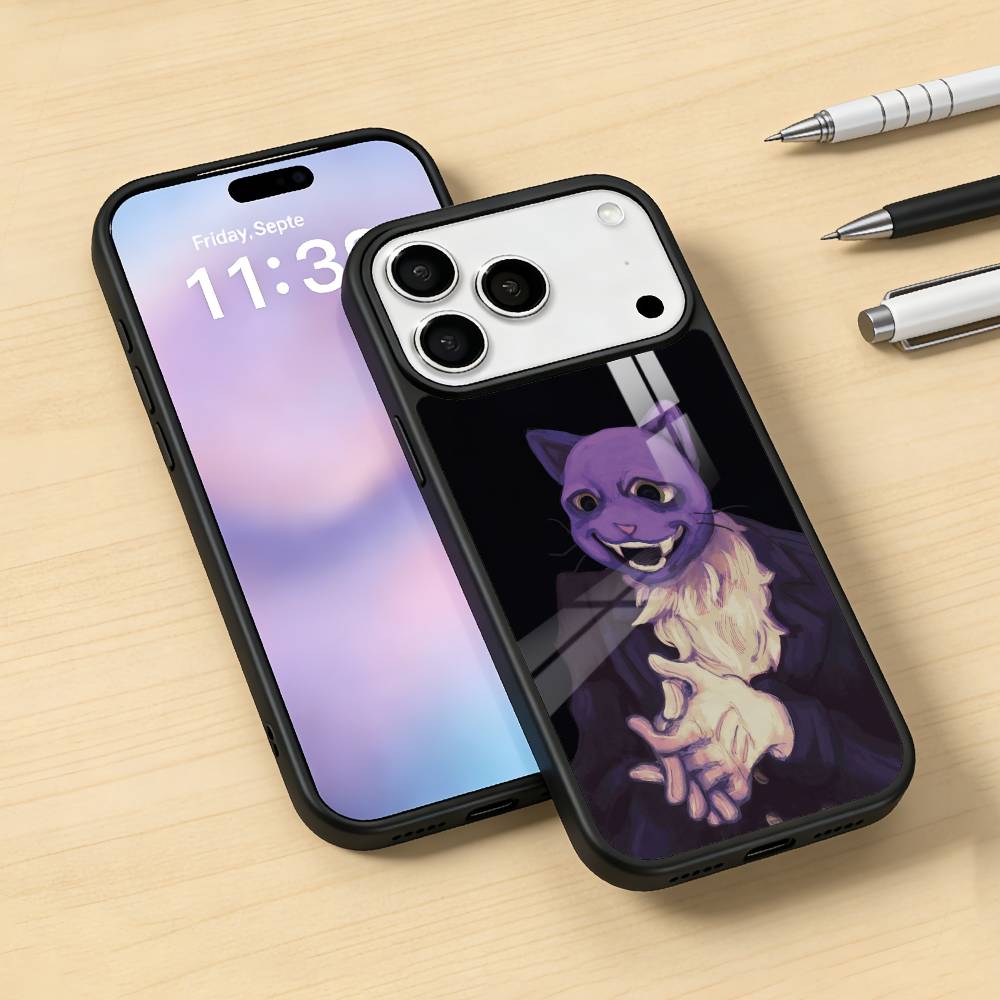P-PocketCat F-Fear H-Hunger Handyhülle Magnetisch Für iPhone17 16 15 14 13 12 Pro Max Für Magsafe Kabelloses Ladecover