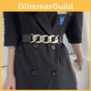 Stylish Women's Elastic Waist Belt For Dresses And Coats In Gold And Silver Colors