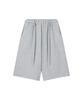 Lotaib Belted Point Bermuda Sweatpants - Gray