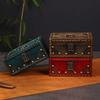 Wooden Jewelry Box Container Craft Box Organizer Holiday Treasure Props Gift Box