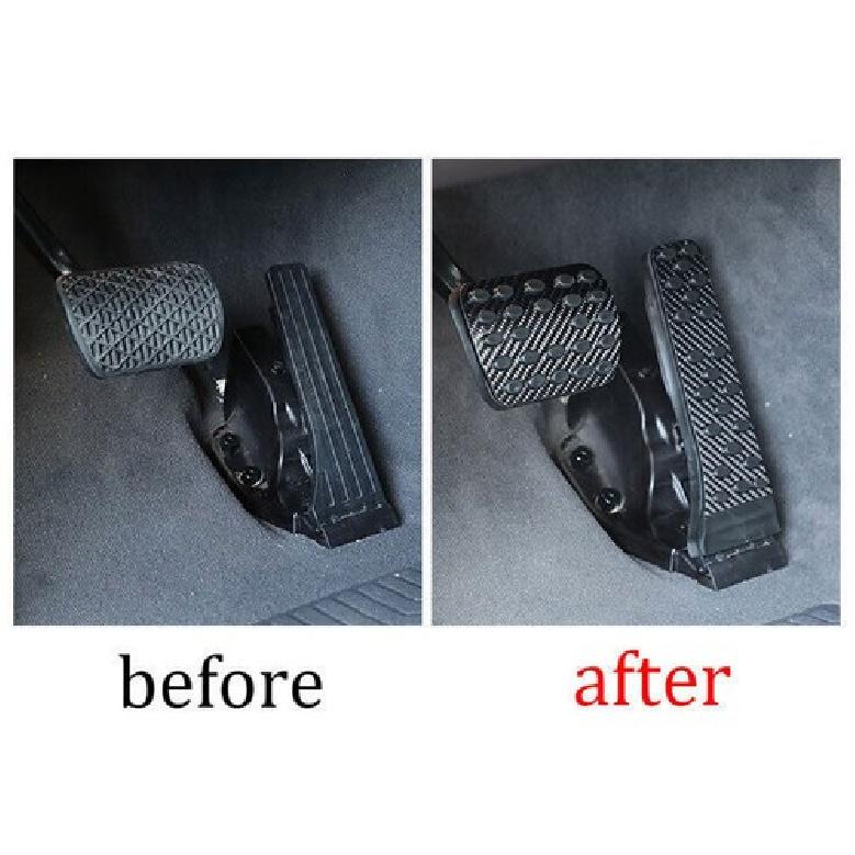 Carbon Fiber 2X For Benz GLE GLS - Accelerator Brake Pad Pedal Trim ABS