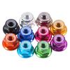 M2 M2.5 M3 M4 M5 M6 M8 Colorful Aluminum Alloy Flange Nut Nylon Insert Lock Nut Self-locking Nut Anti-looseNut CW for RC