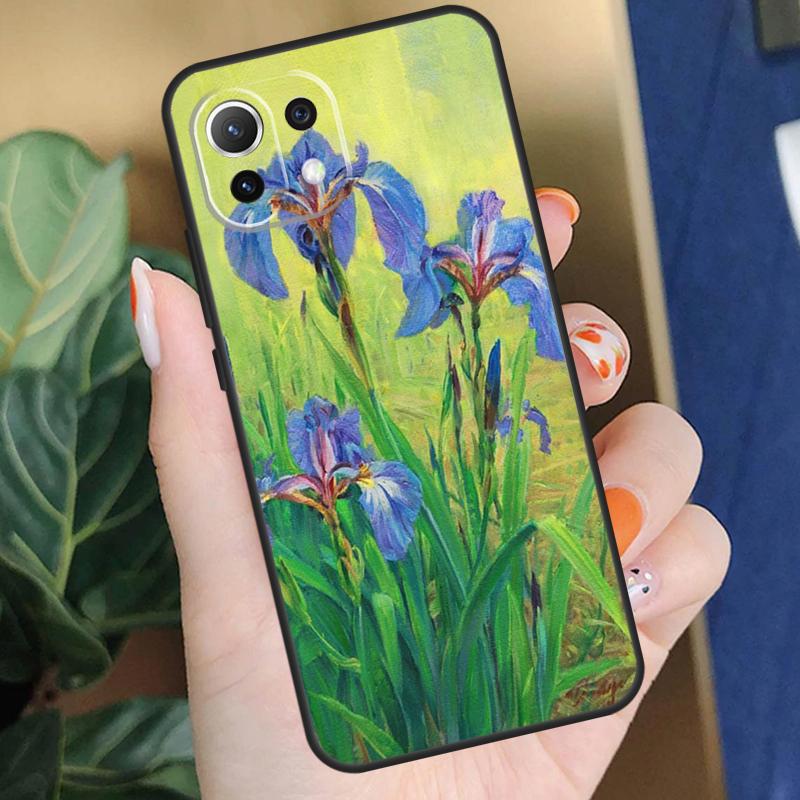 

Lilac Irises Paintng Case For Xiaomi 15T 14T 13T Pro 14 15 Ultra 17 Pro Max POCO X7 F8 Pro X5 X6 F5 F6 F7 Coque POCO X6 Pro