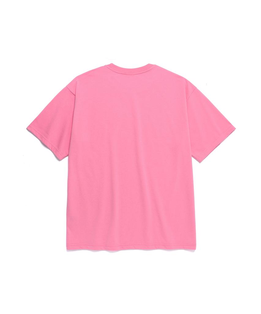 Beullaengkiteu Basic Soft Solid Crew Neck T-Shirt (Pink)