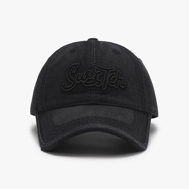 

Letter Threedimensional Embroidery Soft Top Hole Men s Big Head Circumference Cap Outdoor Riding Cross-border Washed BaseballCap Adjustable