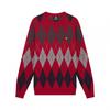 Mens Argyle Knitted Crew Neck Jumper