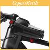 Bicycle Handlebar Storage Bag With Pvc Hard Shell Large Capacity For Cycling Gear And Phone Protection