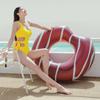 Week Nine Donut Tube Water play equipment large tube, chocolate donut, 1 piece, Korean water fun items