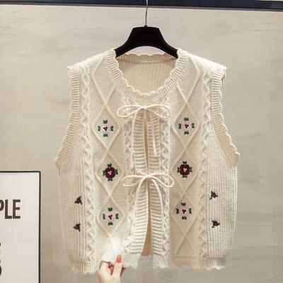 Gilet Cardigan Lavorato a Maglia da Donna Girocollo Apertura Frontale Primavera Autunno Nuovo Stile Capo Esterno Maglione Trendy Spallina