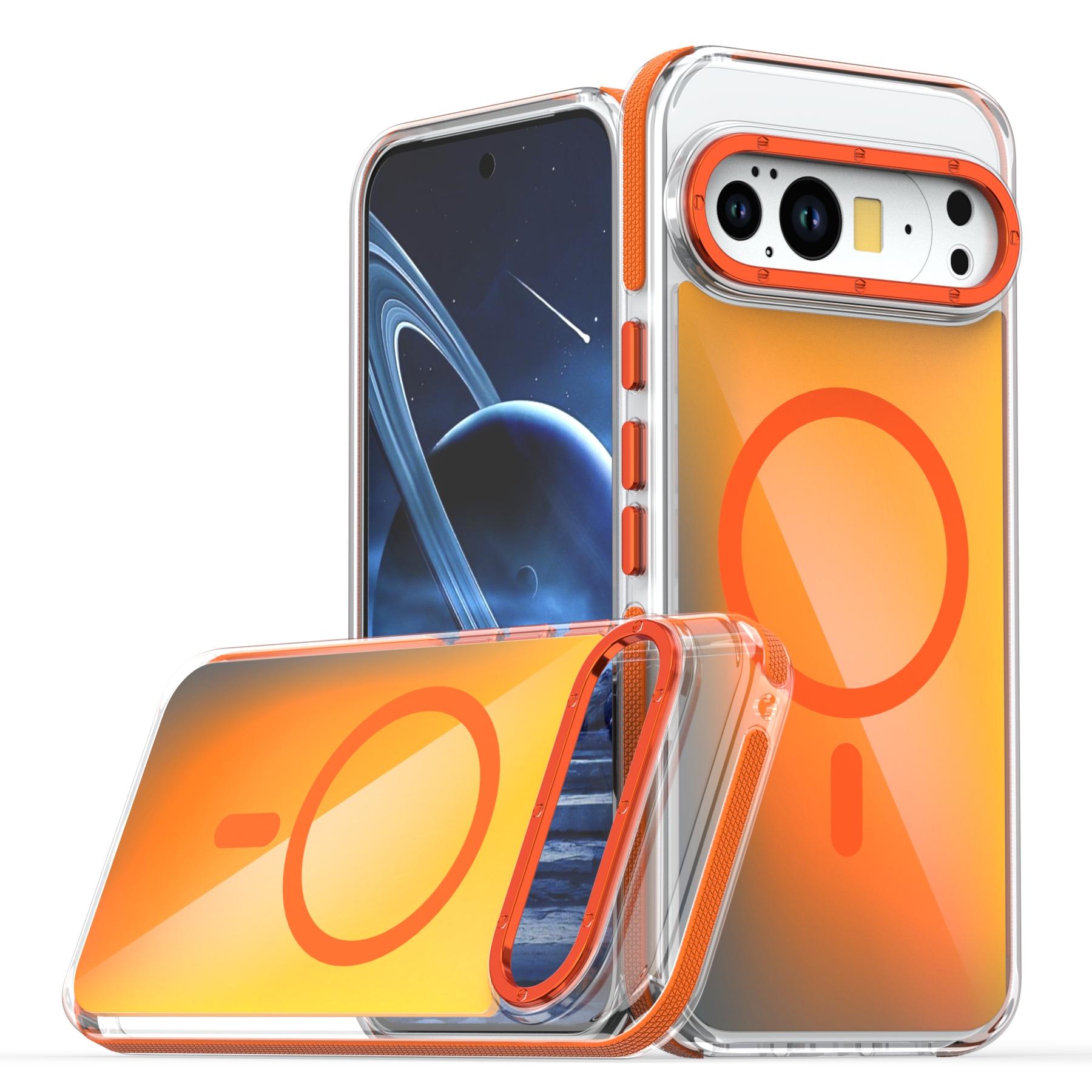 

Fashion Gradient Magnetic Phone Case For Google Pixel 10 9 Pro XL 10Pro 9Pro 5G For Magsafe Wireless Charge Shockproof Cover Google Pixel 10 Pro помаранчевий