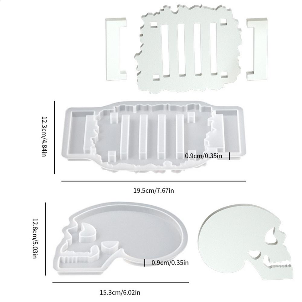 

Skull Coaster Mold Halloween Skull Coaster Making Molds Easy Release Home Crafts Making Tool For Candlesticks Pendants Ornament