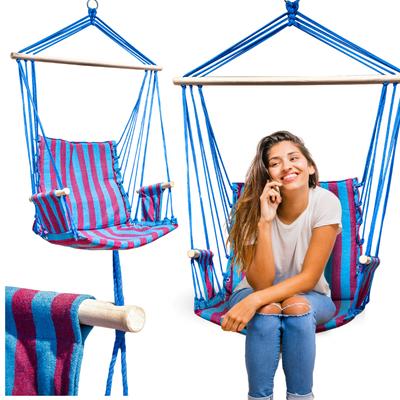 Houpací síť, závěsné křeslo, brazilské zahradní křeslo, turistické křeslo, pevná rozpěrná tyč