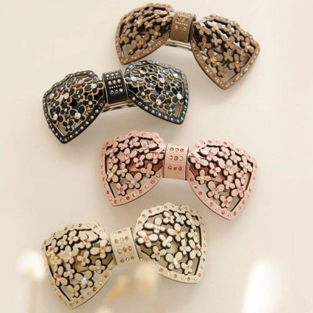 bydaisy Flower Cubic Ribbon Automatic Hairpin Bh0770 brown