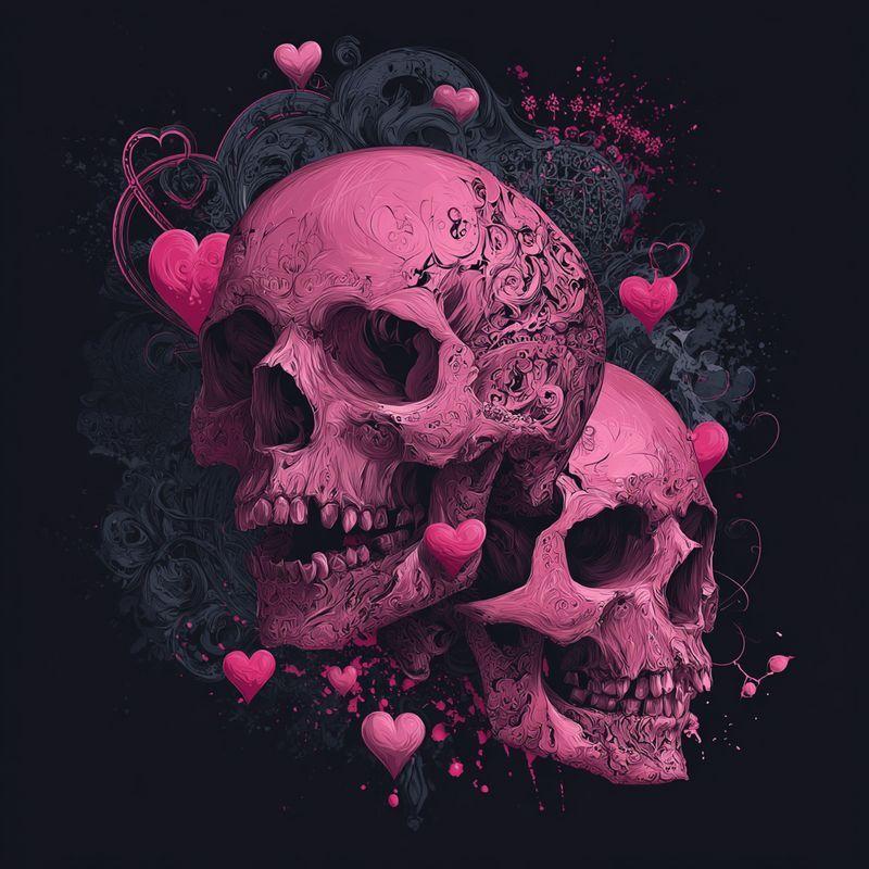 Full Drill Square Diamond Painting Pink skull 5D DIY Diamond Art Mosaic Cross Stitch Halloween Handicraft H