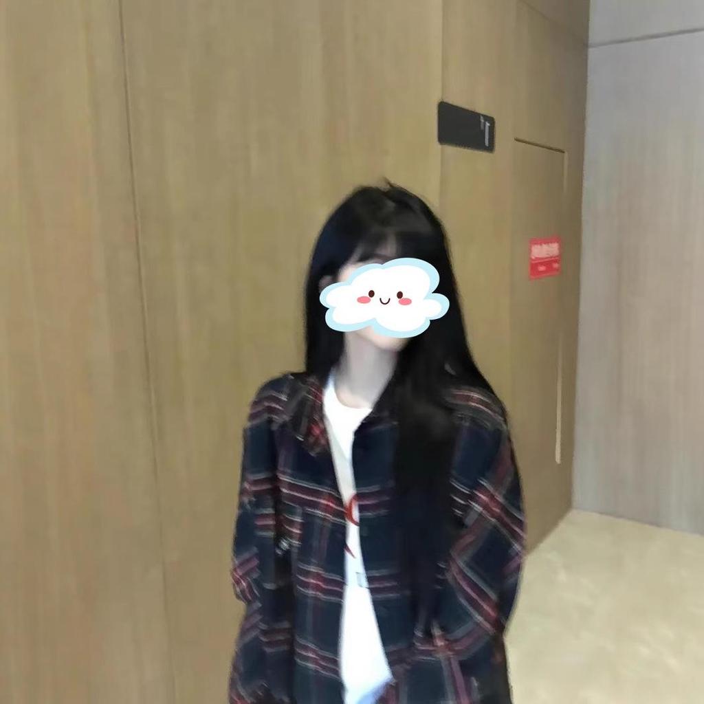 Women's Burgundy Retro Plaid Embroidered Shirt - Trendy, Loose-Fit, Long-Sleeve Jacket for Spring/Summer