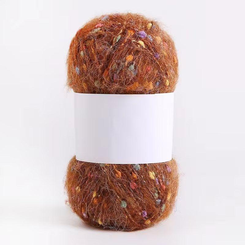 100g/zestaw Kolorowa przędza moherowa w kropki do robienia na drutach ręcznych DIY Szaliki Czapki Torby Odzież Lalki Polarowe kulki Miękka puszysta nić