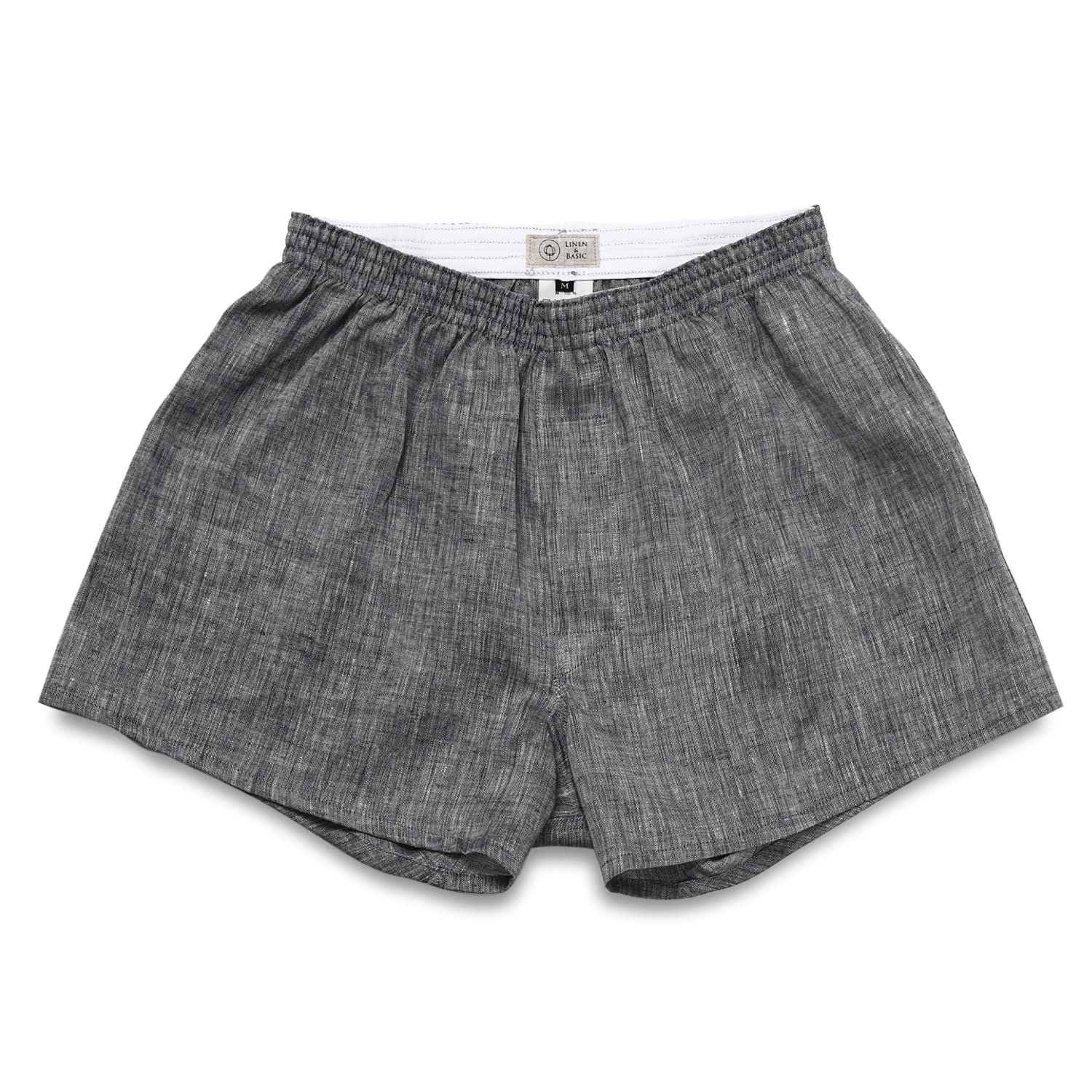 

[LINEN & BASIC] Men s Linen Trunks, Size M, Black, Made in Japan, Solid Color, Sweat-Absorbent, Quick-Drying, Comfortable, Non-Steamy, Gift