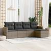 Vidaxl 5-Cz. Set da Giardino, Cuscini, Rattan PE Grigio