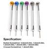6pcs Silver Watch Screwdriver Aluminum Construction Watch Repair Tools  Watchmaking
