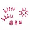 Artificial Nails European and American Rose Red Gradient Stripe Manicure, Ballet Nails, Wearable Nails, Removable Nails