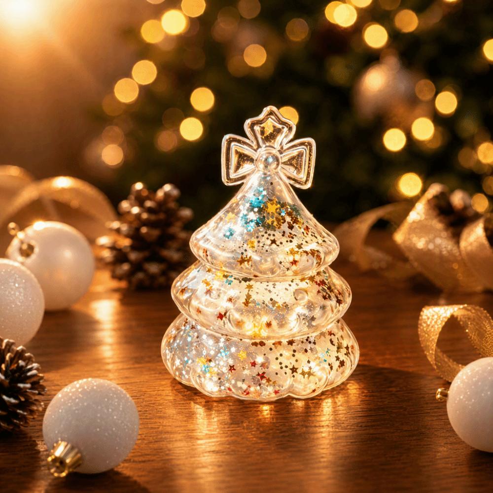 Slow-Rebound Christmas Squishy Toy Glitter Clear Squeeze Toy Gift for Children
