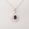 Afrikanischer Amethyst Edelstein 925 Sterling Silber Statement Hübscher Anhänger 1,40" Für Frauen PP-19-2