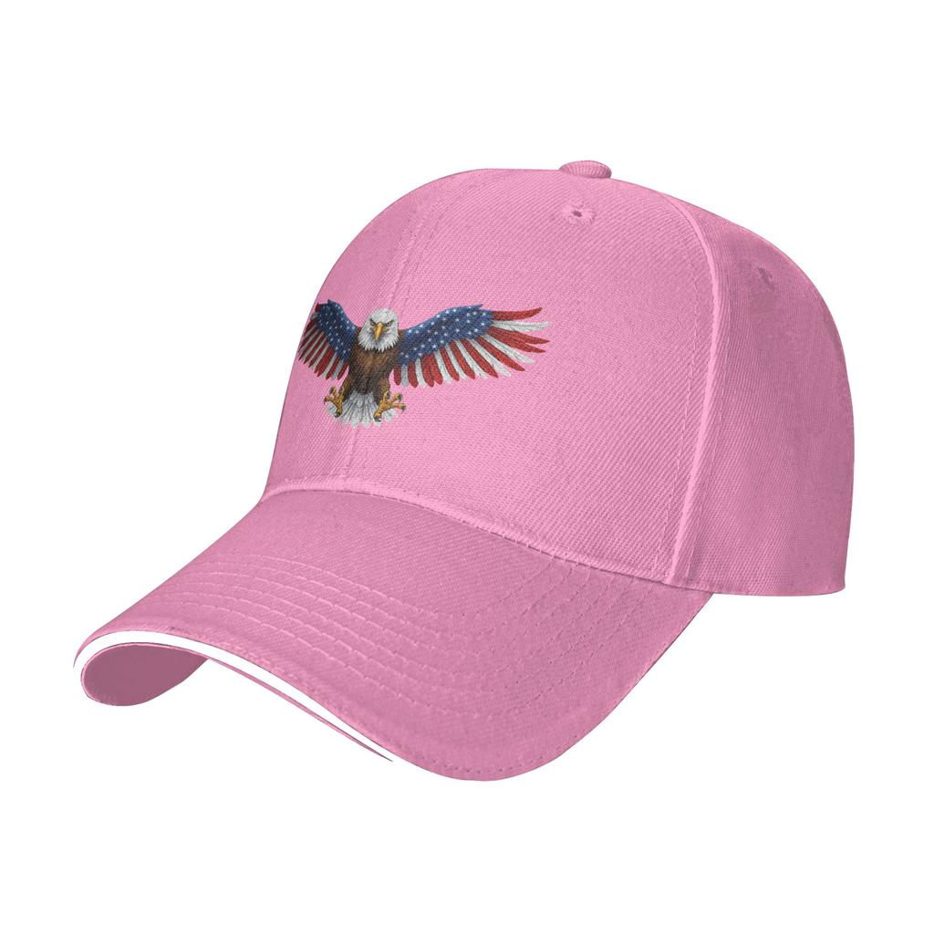 Fashion American Flag Bald Eagle Wings USA Patriotic Gift Th of July Shirt Curved Brim Baseball Cap Upf Unisexs Hats