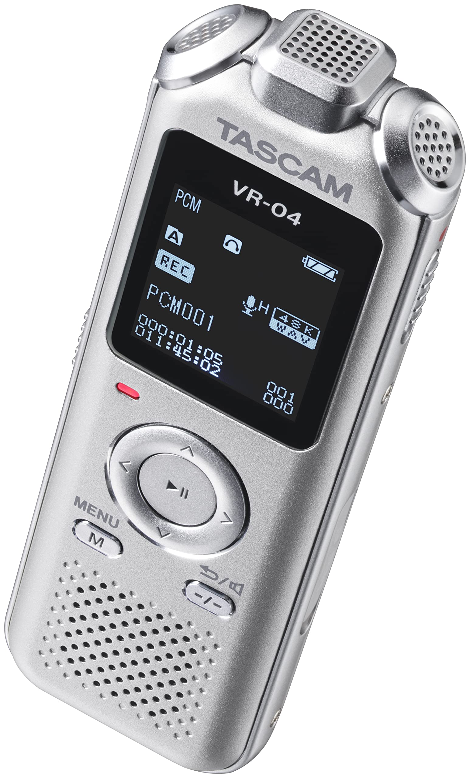 

TASCAM Voice recorder with wide FM tuner Silver VR-04