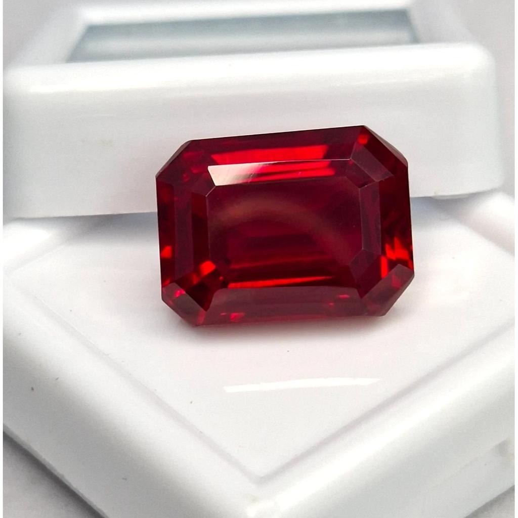 Certified Natural Red Ruby Emerald 12-14 Ct AAA Loose Gemstone