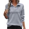 Women's Fashionable V-neck  Solid-color Pullover Casual Top