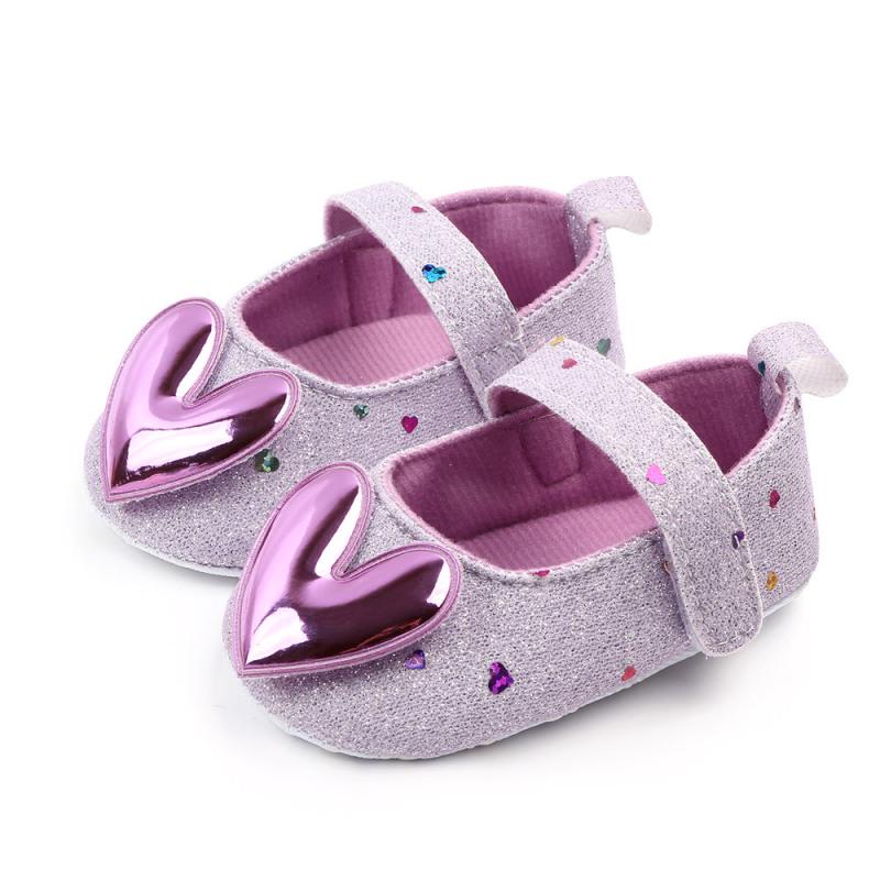 Baby Soft Sole Prewalker Girl Love-shape Princess Shoes