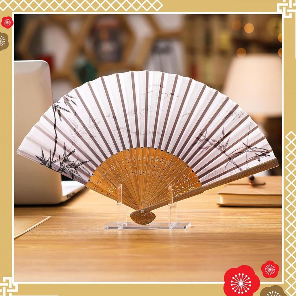 2/3Pcs Clear Acrylic Fan Display Stand Handheld Folding Fan Holder Storage Rack for Home Desktop Decors and Art Exhibits