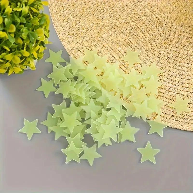 

50 pcs Luminous Fluorescent Wall Stickers 3D Stars Glow In The Dark Wall Stickers For Kids Baby Room Bedroom Ceiling Home Decor жёлтый