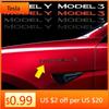 Car Sticker Tesla 3D ABS Chrome Rear Trunk Logo Emblem Badge Sticker Decal Accessory For Tesla Model 3 Y Accessories