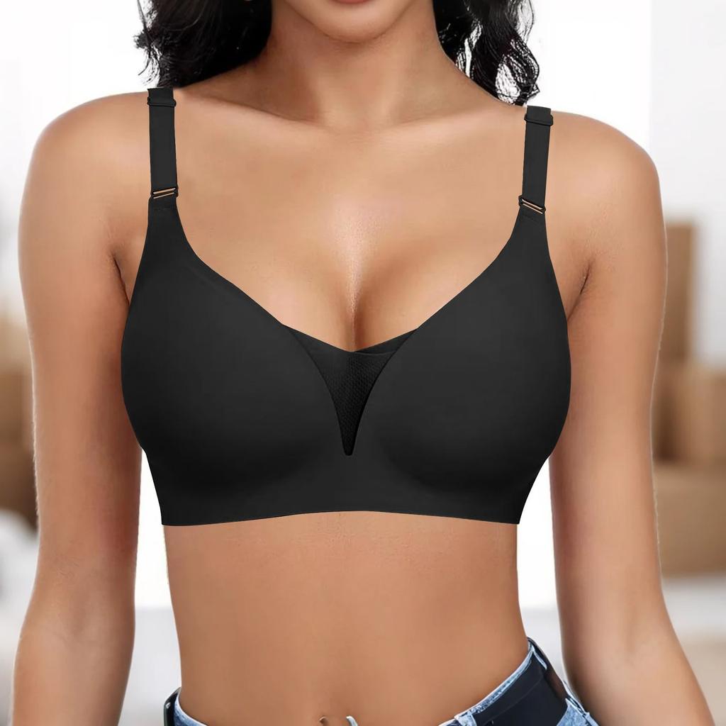 Women's Solid Color Push Up Bra Without Steel Ring Seamless Everyday Bra