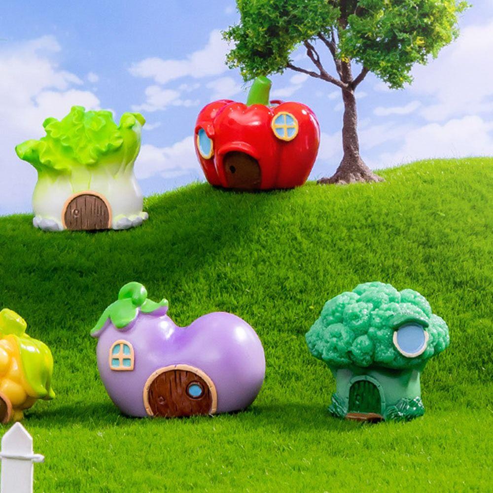 Micro Landscape Cartoon Vegetable House Multicolor Desktop Knick-knack Creative Fairy Tale House