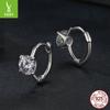Shining 50 Points Mozzarella Diamond Ear Buckle Women, Simple And Elegant High-End 925 Sterling Silver Earrings Earrings