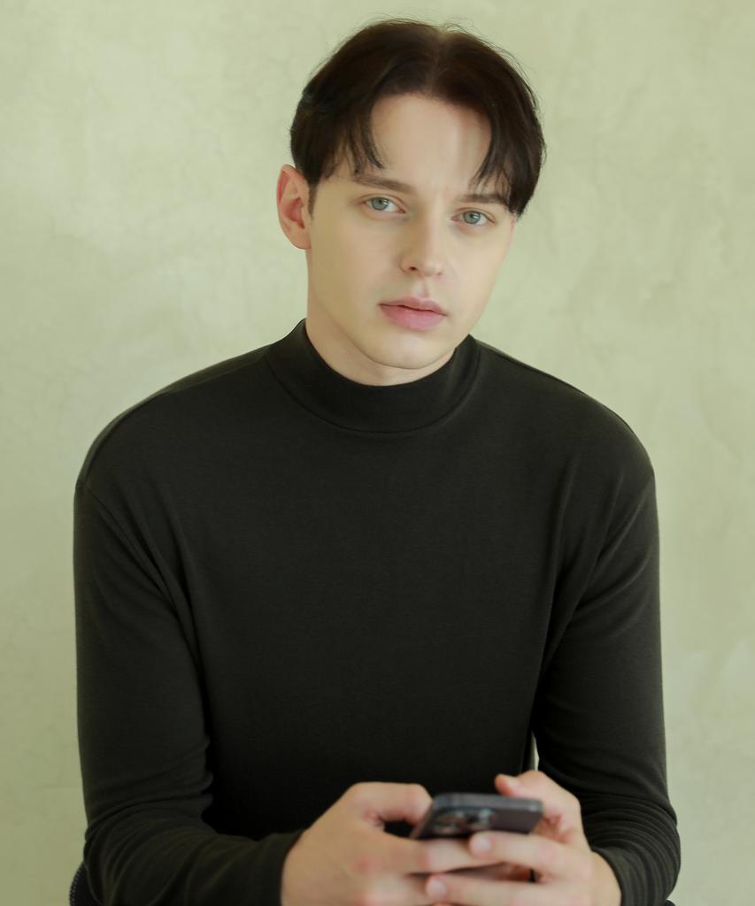 ESN [Set] Half Turtleneck Knit T-Shirt (Type B)