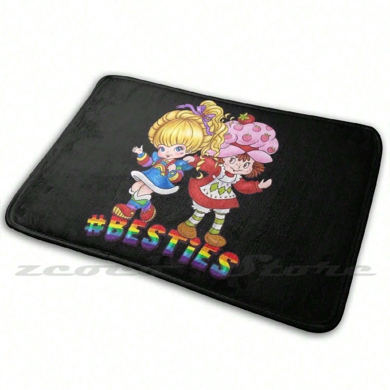 Besties T-Shirt Soft Mat Doorway Non-Slip Water Uptake Carpet Rainbow Brite Nostalgia Best Friends Cute S разноцветный
